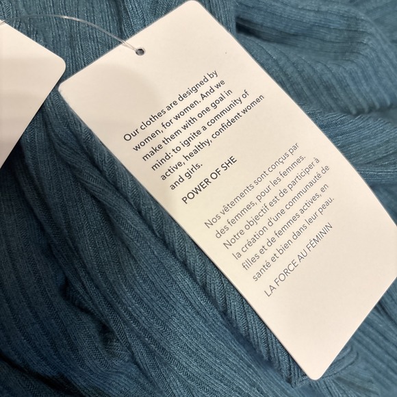 Athleta Harmony Pose Wrap Size LARGE Blue Green Hooded  Lightweight - Picture 4 of 5